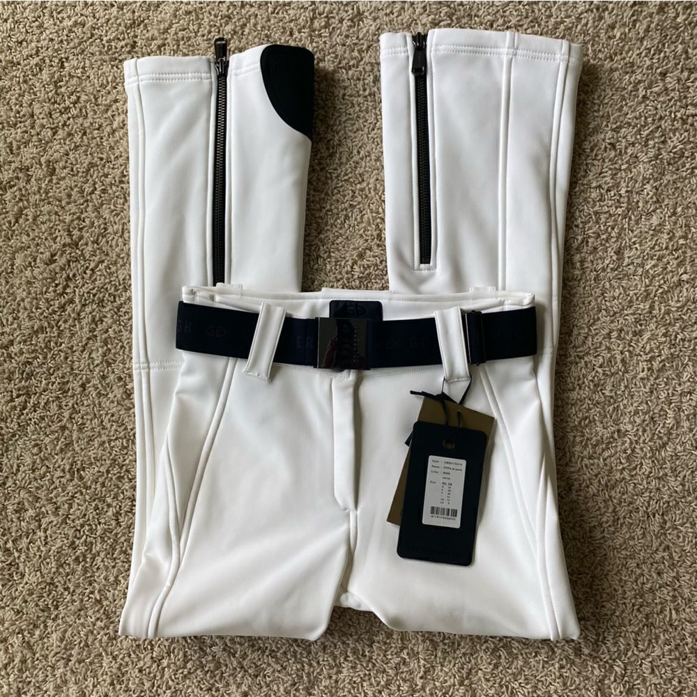 Goldbergh Pippa Ski Pants Waterproof White Black NWT 8